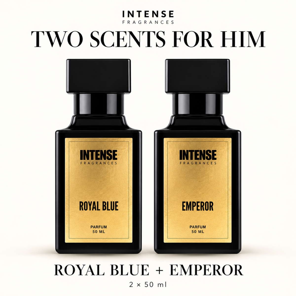 TWO SCENTS FOR HIM — combo of two 50 ml fragrances